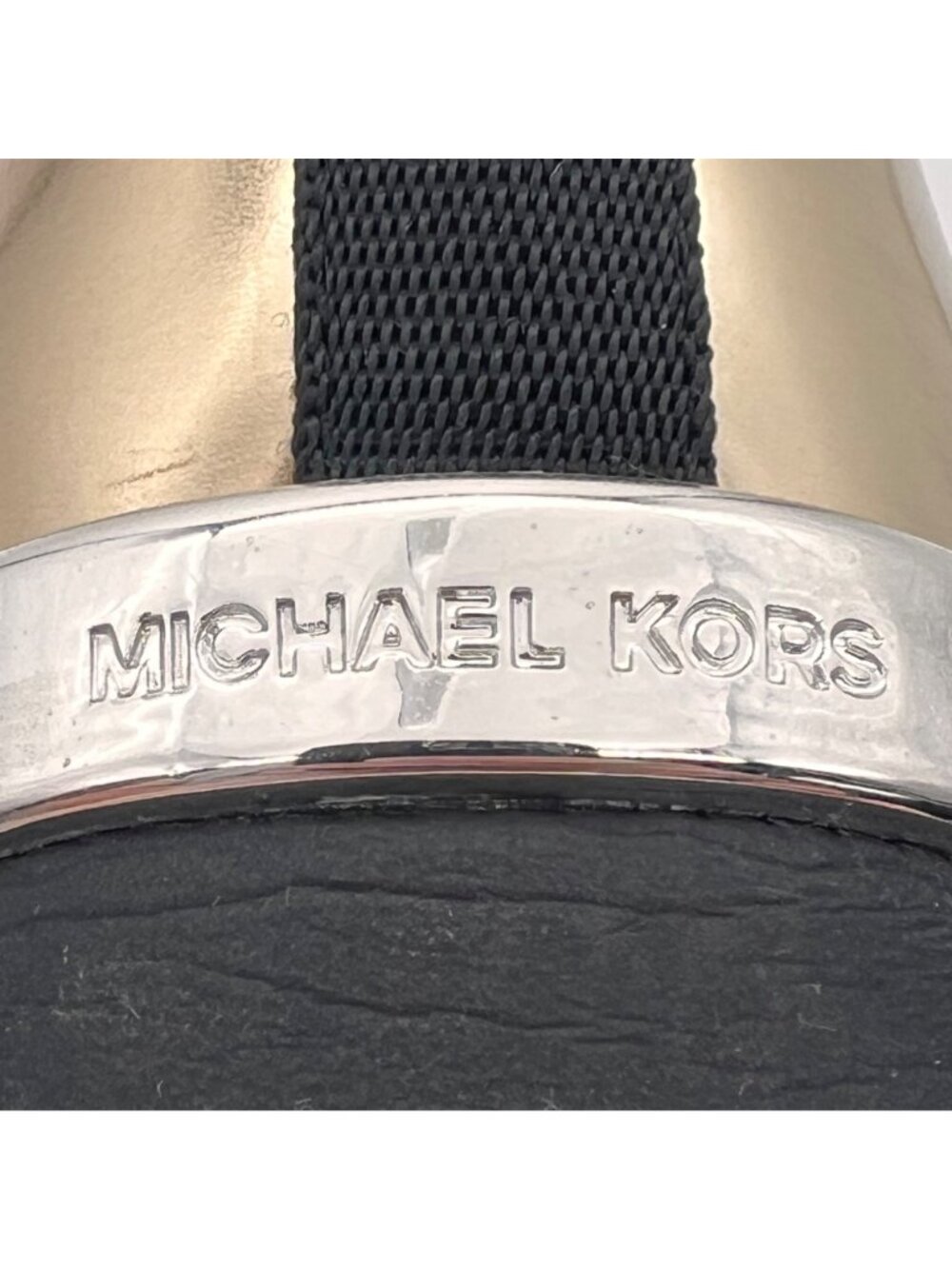 Michael Kors Skyler Elastic Bootie Wedge High Top Sneaker Womens Size 7 Metallic - Picture 12 of 16